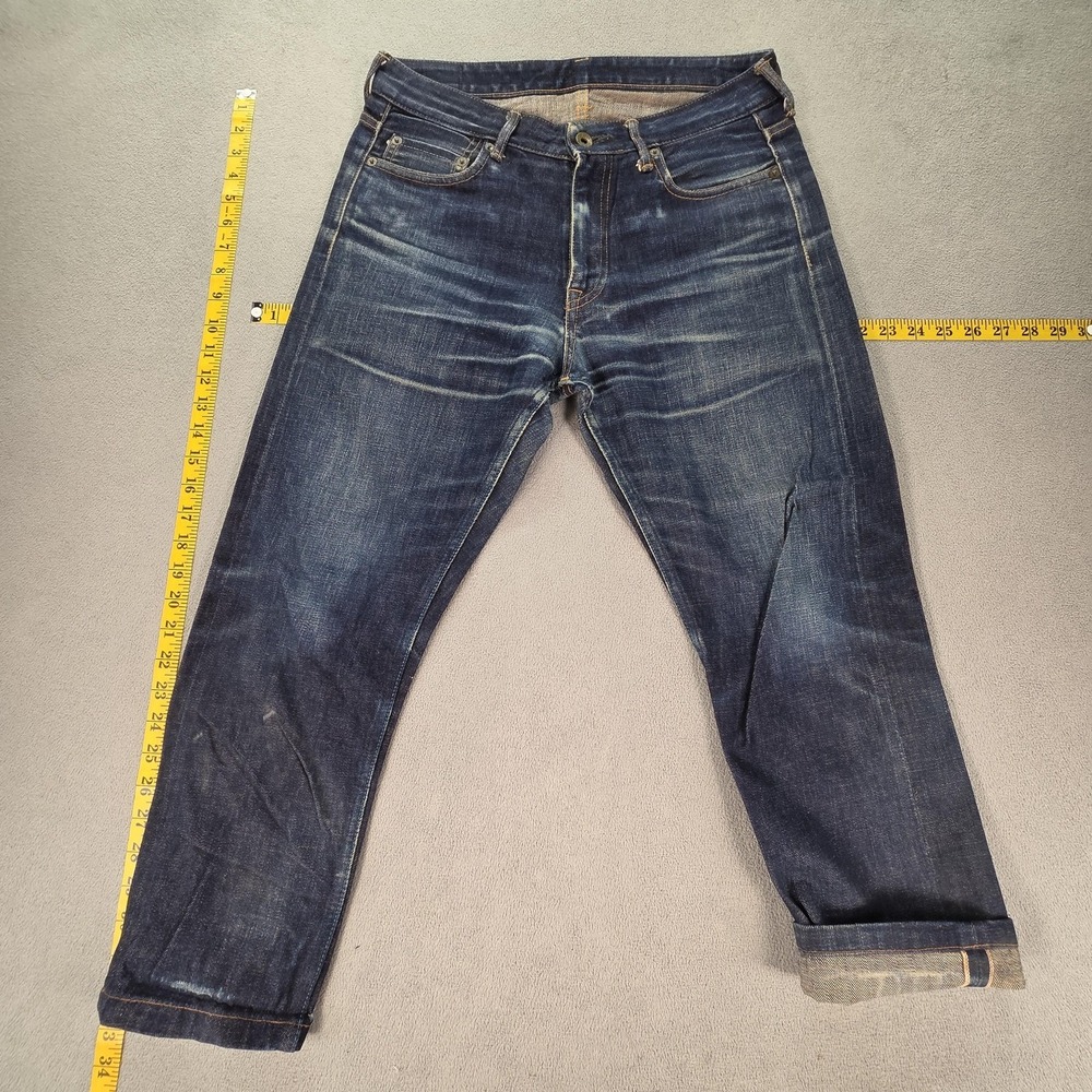 Japan Blue Jeans Mens Selvedge Blue Med Wash Whiskers Honeycomb Fits 30x23